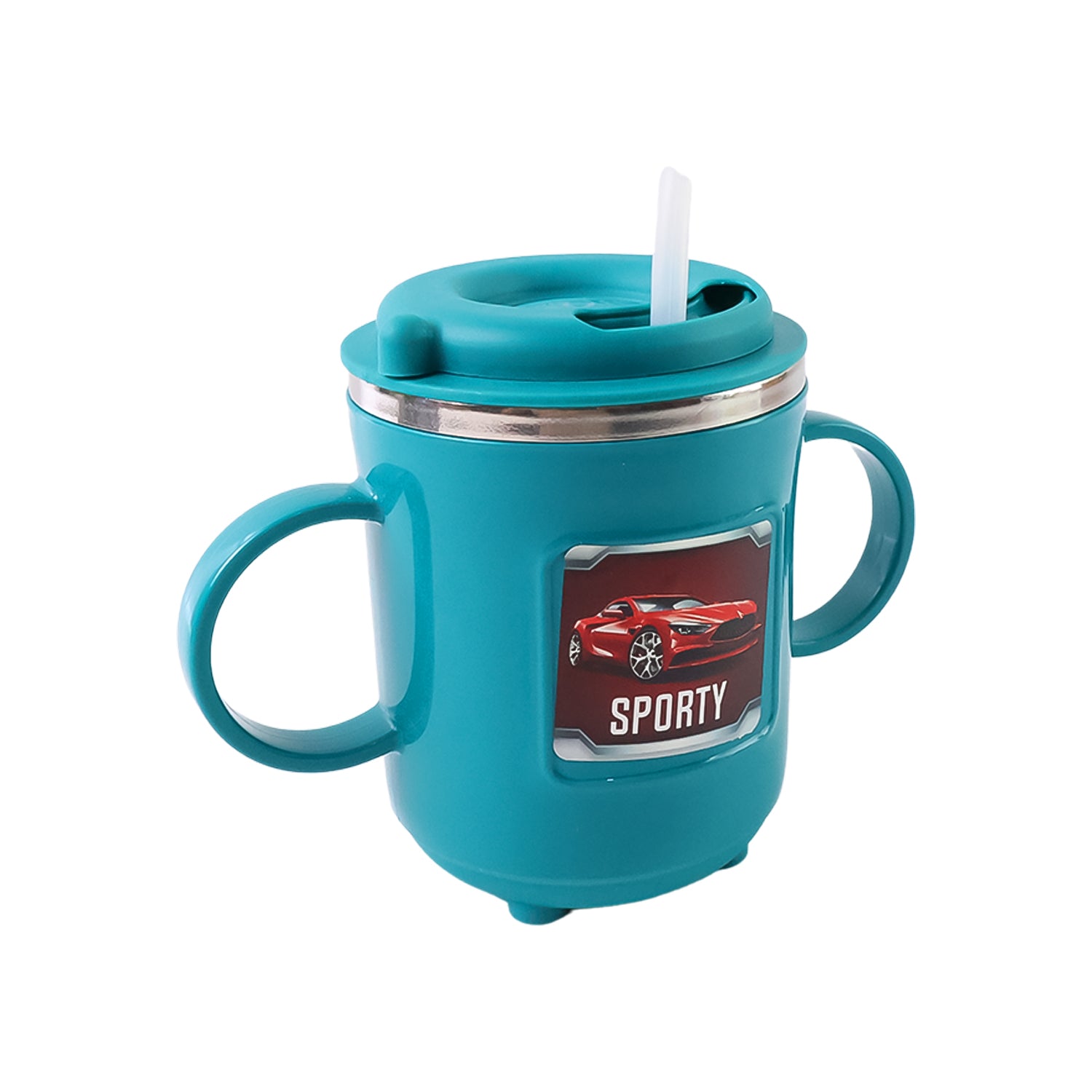 05_57cc6676-8663-41a9-8c58-16ad1711cc5d.jpg Kids Sporty Sipper Mug with Straw and Dual Handles Approx 300ml (1 Pc) - Image 1