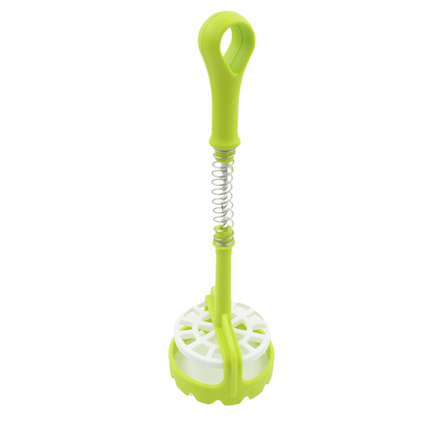 05_a72a4124-8bd8-4392-9e20-53dbd88ec9c8.jpg Multi-Functional One-Handed Plastic Manual Mashed Potatoes Masher Comfort Grip, Stainless Steel Spring Design (1 Pc) - Image 1