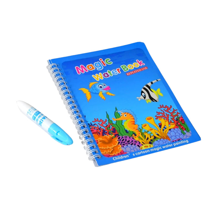 07_e358985c-6c7d-4da8-b48a-9cde4b5e4b1d_700x700.jpg Magic Water Quick Dry Coloring Book & Doodle Board | Reusable No-Mess Painting Book with Magic Pen | Educational Drawing Toy for Kids - Image 1