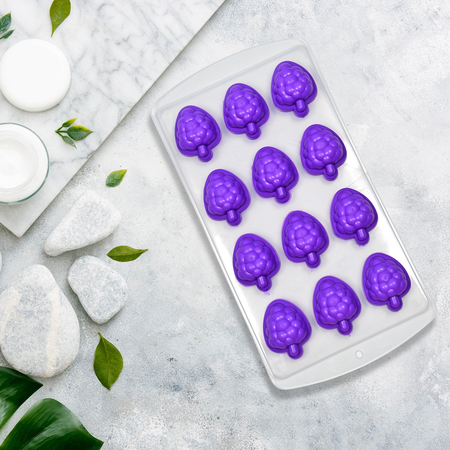 1_818961e3-c023-4551-b602-a3836581f375_1500x1500.jpg Silicone Mold Ice Cube Tray Sweet Multi Type Ice Tray Ice Cube Trays Multi Fruit Shape Ice Tray (1 Pc) - Image 1